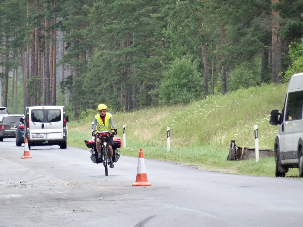 Rad-Katastrophe A1 Via Baltica in Estland 22.7.2015 (1/2)